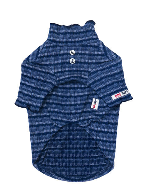 ポコポコボーダーハイネックT 犬服ブランドのドッグデプト/DOG DEPT