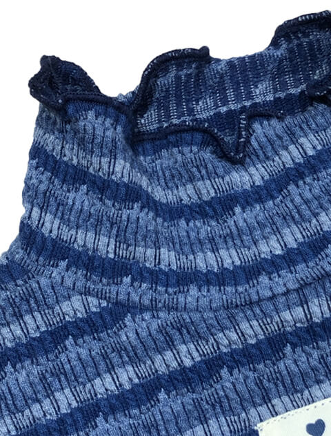 ポコポコボーダーハイネックT 犬服ブランドのドッグデプト/DOG DEPT