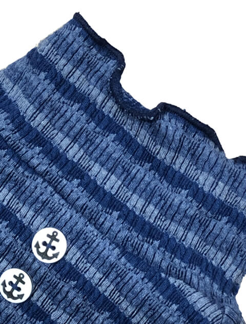 ポコポコボーダーハイネックT 犬服ブランドのドッグデプト/DOG DEPT