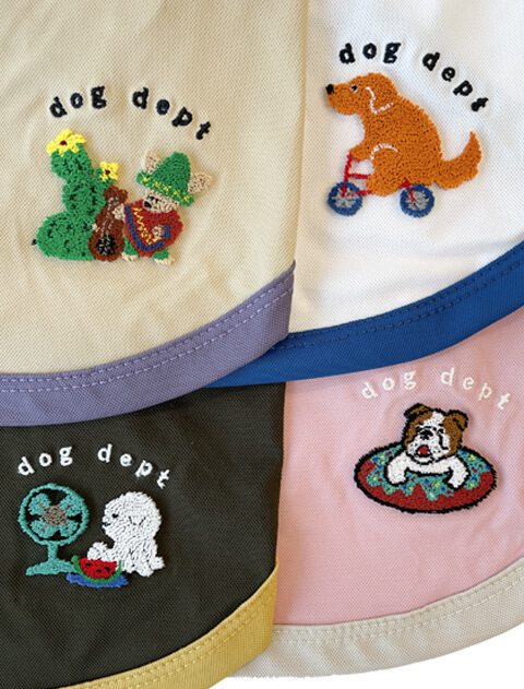 歯ブラシ刺繍クールノースリーブ 犬服ブランドのドッグデプト/DOG DEPT