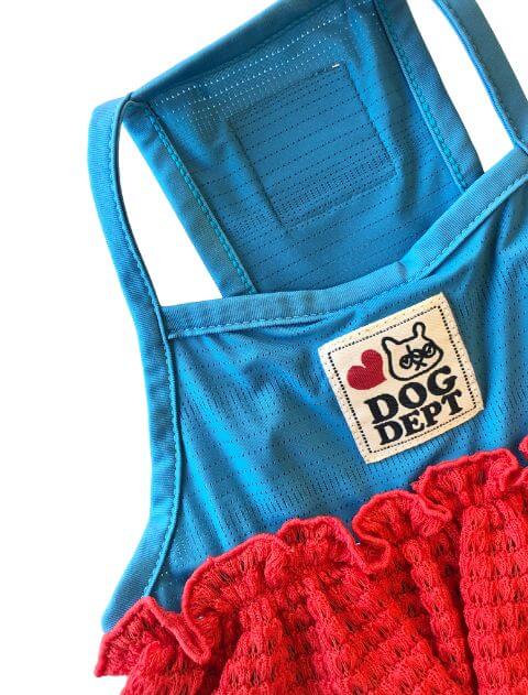 フリルメッシュワンピース 犬服ブランドのドッグデプト/DOG DEPT