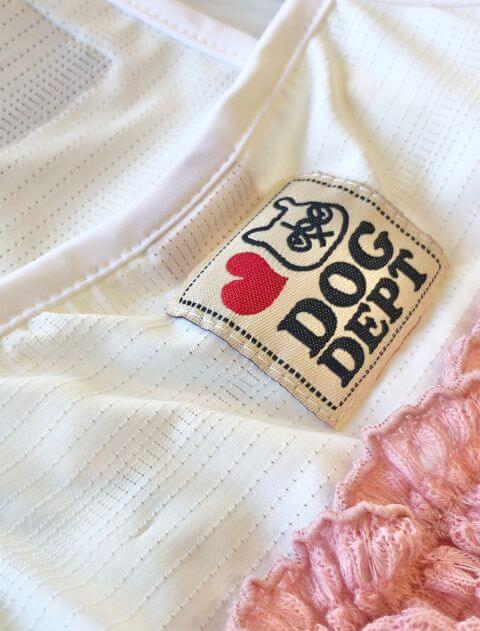 フリルメッシュワンピース 犬服ブランドのドッグデプト/DOG DEPT