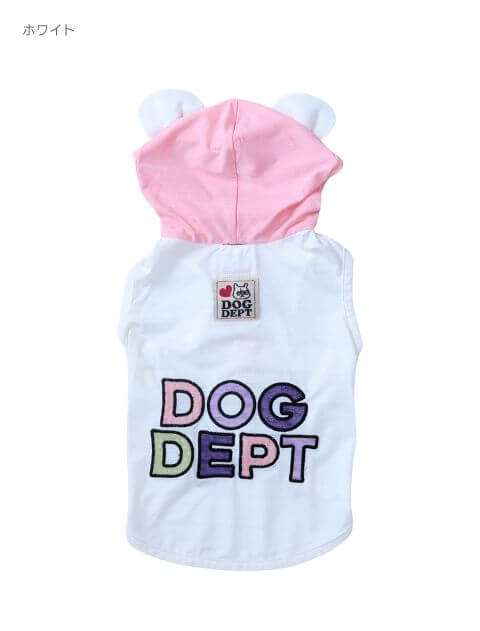 犬服 / ドッグウェア】メッシュアップリロゴボタンパーカー