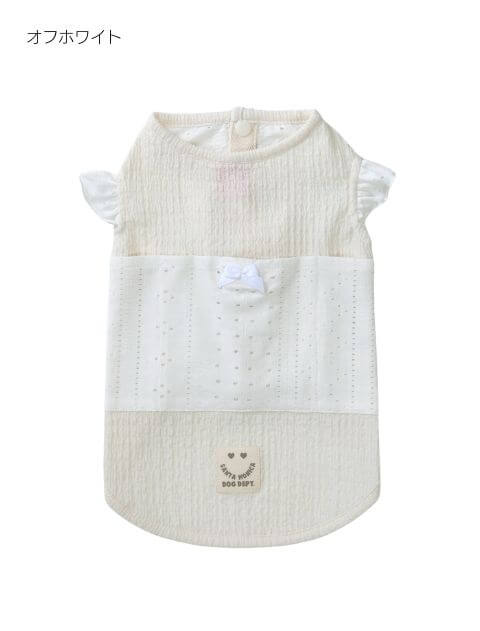 保冷剤ポケット付きフリルノースリーブ 犬服ブランドのドッグデプト/DOG DEPT