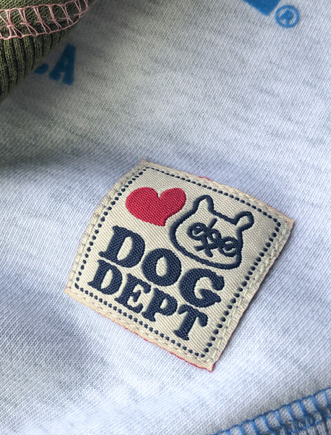 配色ステッチボタンスウェット 犬服ブランドのドッグデプト/DOG DEPT