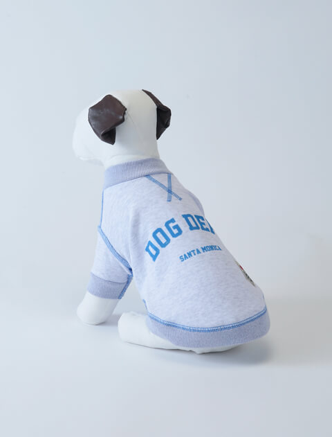 配色ステッチボタンスウェット 犬服ブランドのドッグデプト/DOG DEPT
