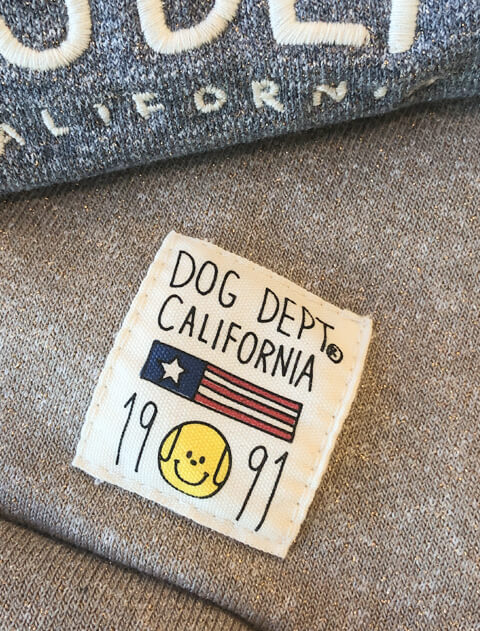 ラメ裏毛パーカーワンピ 犬服ブランドのドッグデプト/DOG DEPT