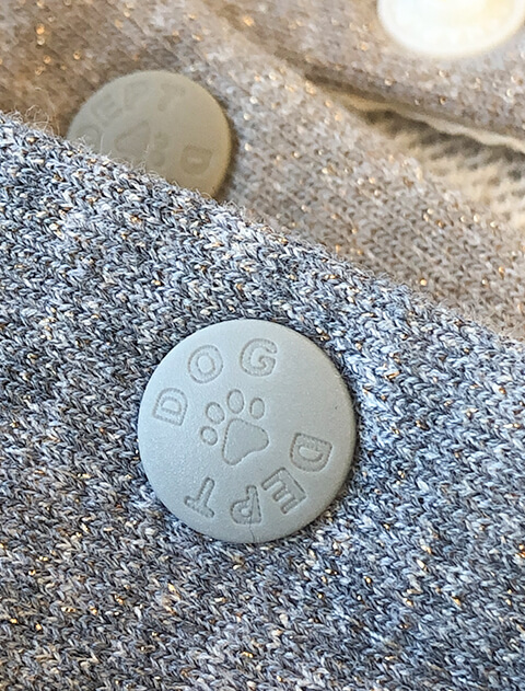 ラメ裏毛パーカーワンピ 犬服ブランドのドッグデプト/DOG DEPT