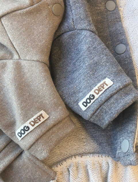 ラメ裏毛パーカーワンピ 犬服ブランドのドッグデプト/DOG DEPT