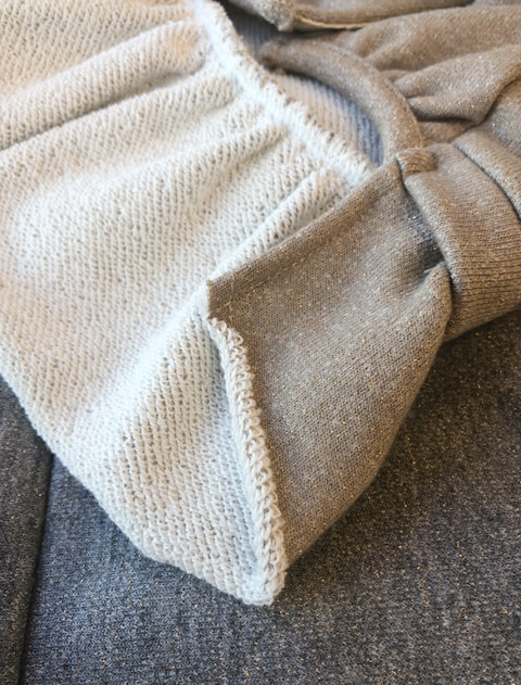 ラメ裏毛パーカーワンピ 犬服ブランドのドッグデプト/DOG DEPT