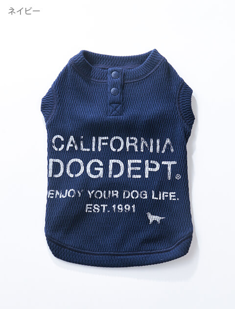 ハニカムメッシュノースリーブ犬服ブランドのドッグデプト/DOG DEPT