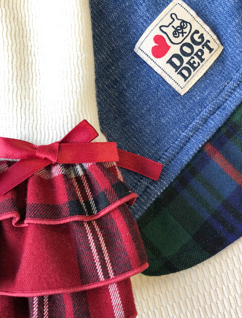 レイヤーチェックペア 犬服ブランドのドッグデプト/DOG DEPT