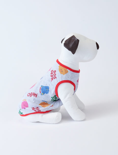 りこ【DOG DEPT】カラフルイラストノースリーブ　まとめ買い割引適用 犬服 / ドッグウェア】カラフルイラストノースリーブ / DOG DEPT