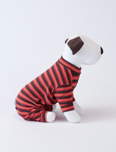 ボーダーロンパース 犬服ブランドのドッグデプト/DOG DEPT