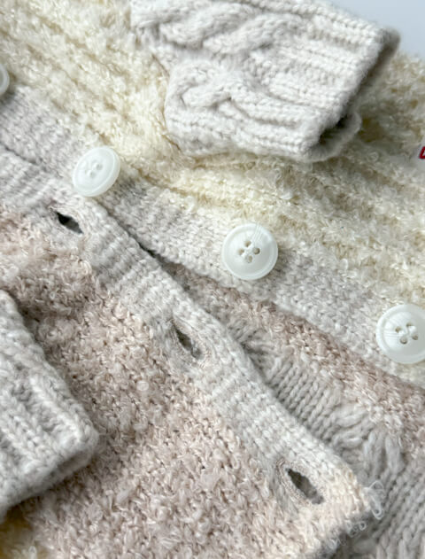 犬服♡ニットパッチワーク ロンパース ワンピース 犬服♡ニットパッチ