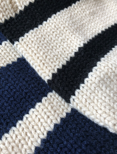 ケーブルボーダーニット犬服ブランドのドッグデプト/DOG DEPT