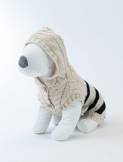まるこ★新品　DOGDEPTニット4L XXXLドッグデプトdogdept 犬服 / ドッグウェア】ケーブルボーダーニット / DOG DEPT