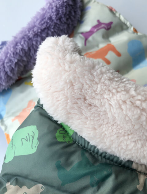 シルエットドッグエアーダウン犬服ブランドのドッグデプト/DOG DEPT