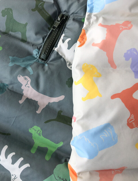 シルエットドッグエアーダウン犬服ブランドのドッグデプト/DOG DEPT