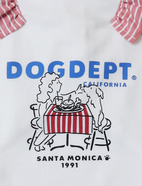 カフェイラストノースリーブ　犬服ブランドのドッグデプト/DOG DEPT
