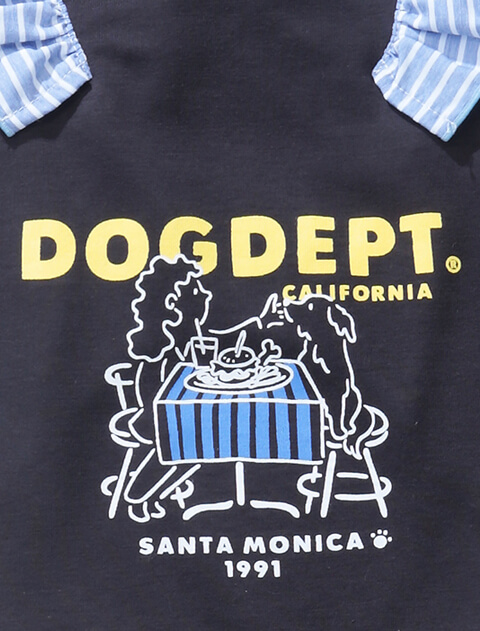 カフェイラストノースリーブ　犬服ブランドのドッグデプト/DOG DEPT
