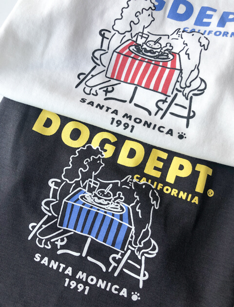 カフェイラストノースリーブ　犬服ブランドのドッグデプト/DOG DEPT