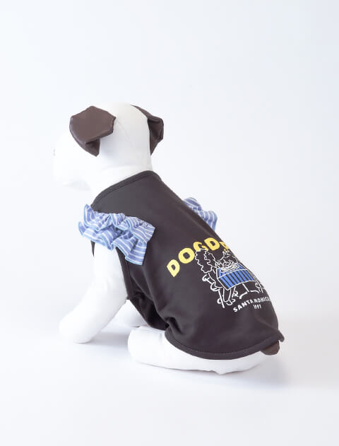 カフェイラストノースリーブ　犬服ブランドのドッグデプト/DOG DEPT