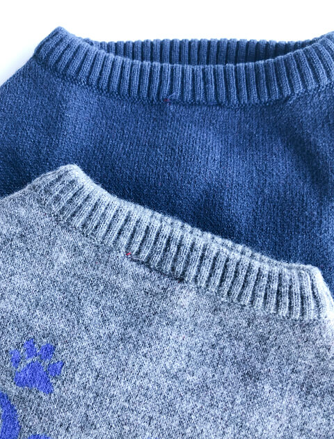 スポーツロゴ　ジャガードニット犬服ブランドのドッグデプト/DOG DEPT