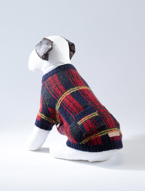 犬服 / ドッグウェア】チェックカーデ / DOG DEPT (ドッグデプト