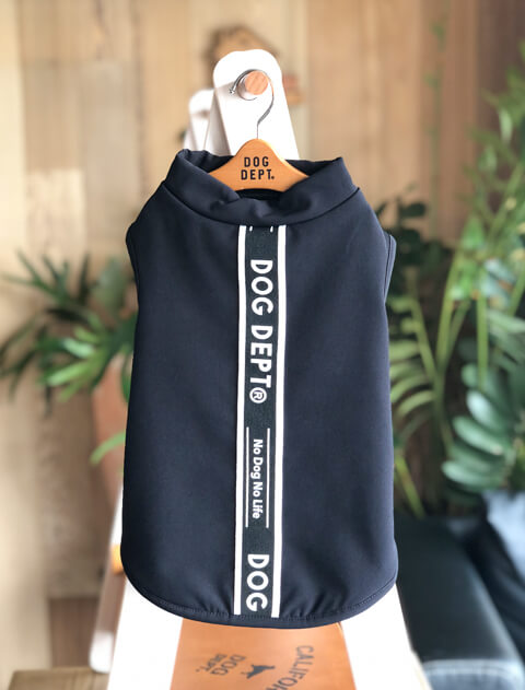 【DOG WEAR】ロゴライン裏ボアノースリーブ
