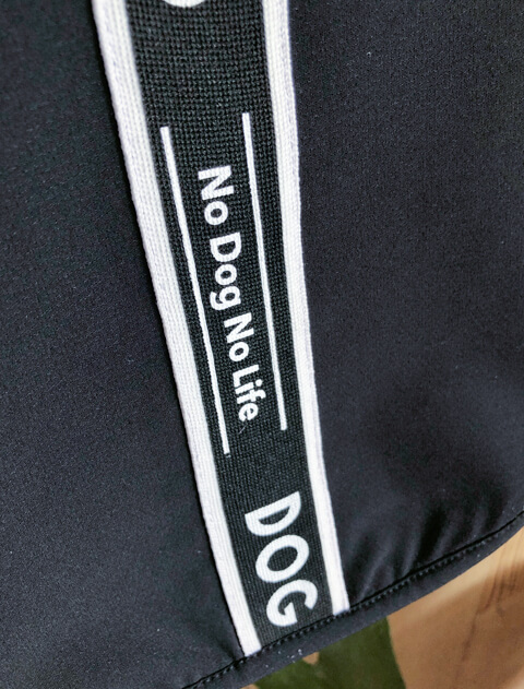 ロゴライン裏ボアノースリーブ犬服ブランドのドッグデプト/DOG DEPT