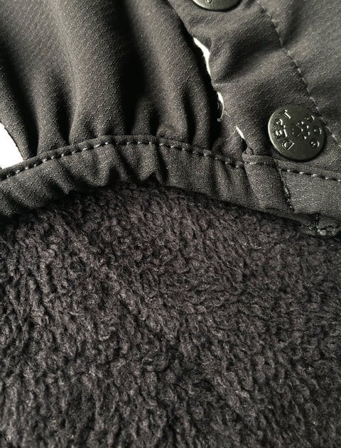 ロゴライン裏ボアノースリーブ犬服ブランドのドッグデプト/DOG DEPT