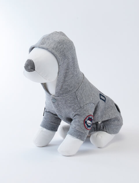 犬服 / ドッグウェア】クラシックロゴボタンパーカー / DOG DEPT