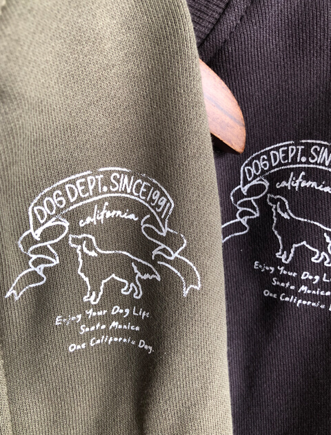 背中ボタンスウェットベスト 犬服ブランドのドッグデプト/DOG DEPT
