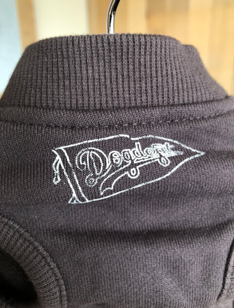 背中ボタンスウェットベスト 犬服ブランドのドッグデプト/DOG DEPT