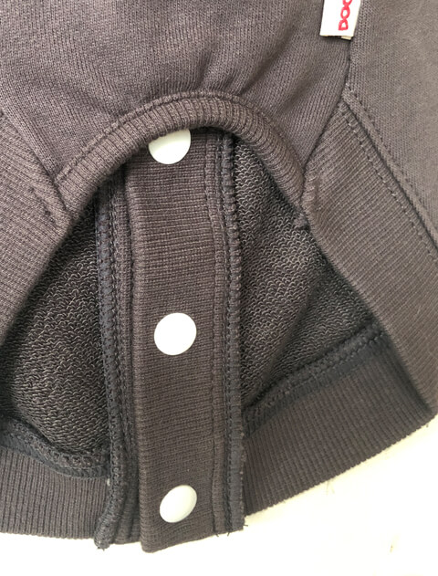 背中ボタンスウェットベスト 犬服ブランドのドッグデプト/DOG DEPT