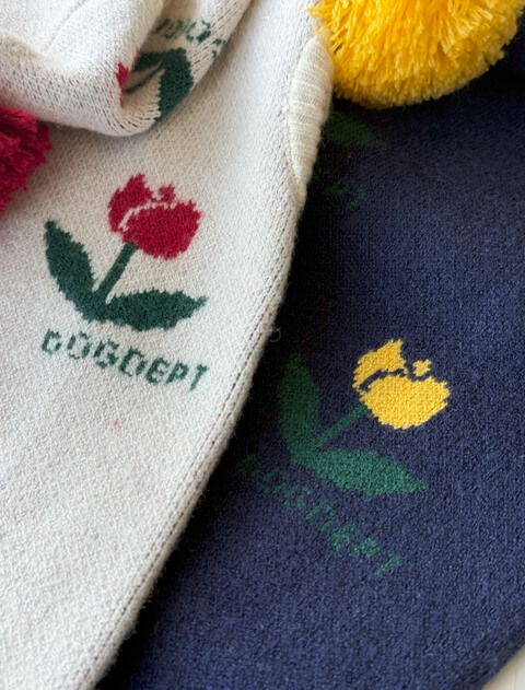 チューリップジャガードニット犬服ブランドのドッグデプト/DOG DEPT