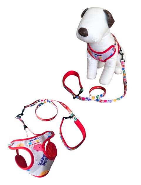 【DOG GOODS】NO!NO!DOG　ソフトハーネス&リード