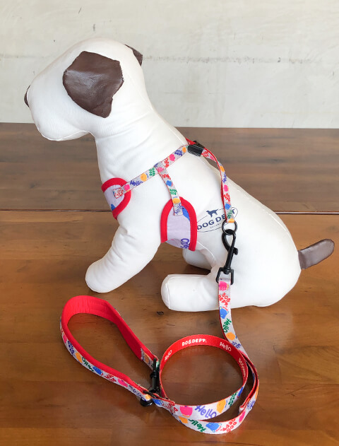DOG  DEPT  新品　大型犬用　ハーネス&リード dogdept リード 首輪 セット ピンク 大型犬 - メルカリ