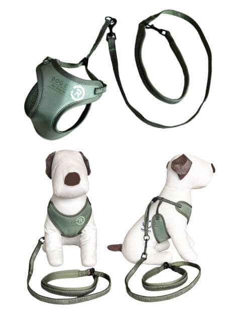 【DOG GOODS】ジャガードロゴ　ソフトハーネス&リード