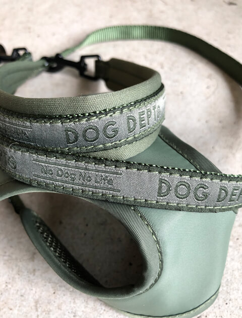DOG GOODS】ジャガードロゴ ソフトハーネス&リード