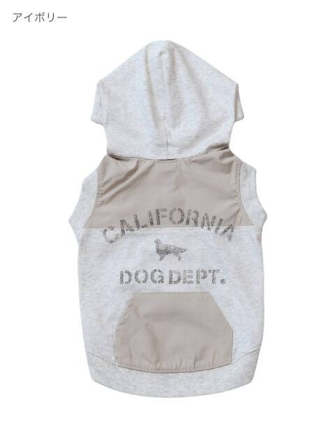 スポーツロゴ　スウェットパーカー 犬服ブランドのドッグデプト/DOG DEPT