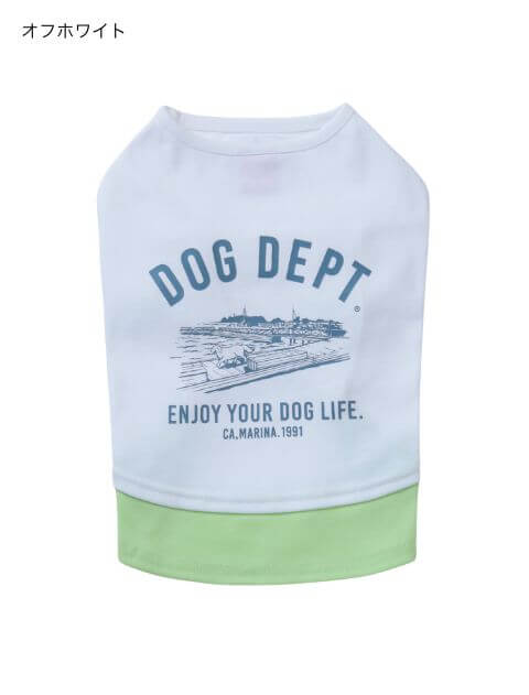 風景ミックスレイヤーTシャツ犬服ブランドのドッグデプト/DOG DEPT