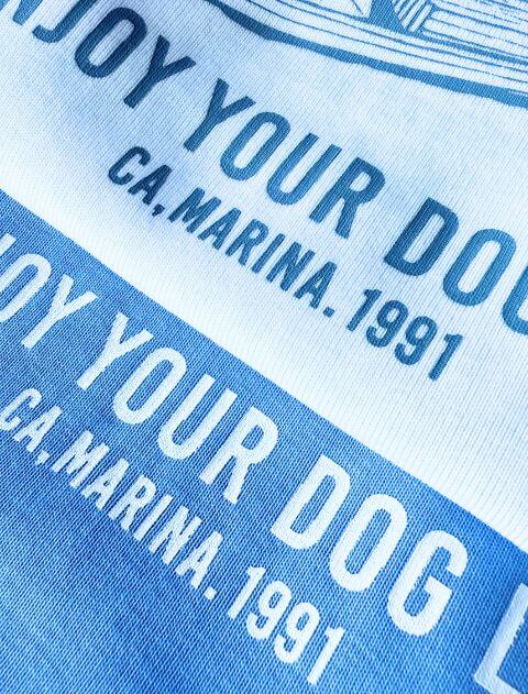 風景ミックスレイヤーTシャツ犬服ブランドのドッグデプト/DOG DEPT