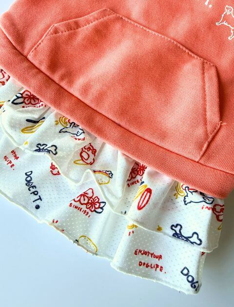 レイヤーボタンパーカー犬服ブランドのドッグデプト/DOG DEPT