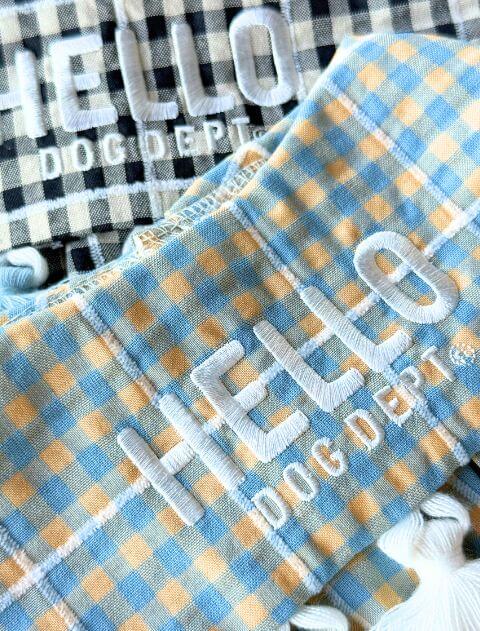 保冷剤ポケット付きギンガムセーラー犬服ブランドのドッグデプト/DOG DEPT