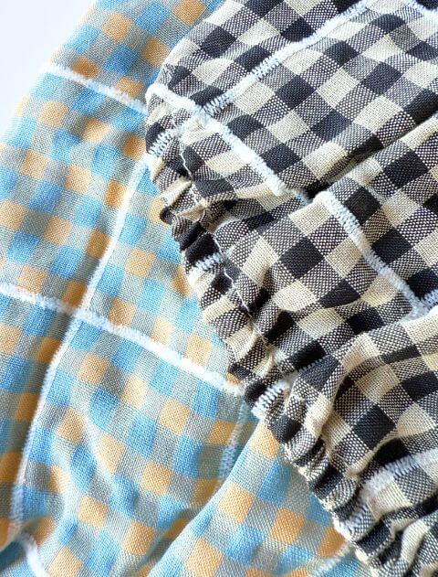 保冷剤ポケット付きギンガムセーラー犬服ブランドのドッグデプト/DOG DEPT