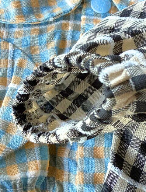 保冷剤ポケット付きギンガムセーラー犬服ブランドのドッグデプト/DOG DEPT