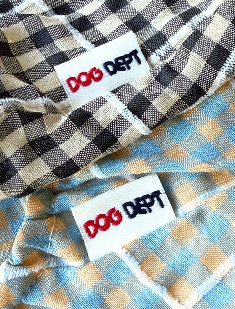 保冷剤ポケット付きギンガムセーラー犬服ブランドのドッグデプト/DOG DEPT