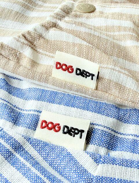 綿麻ストライプペア犬服ブランドのドッグデプト/DOG DEPT